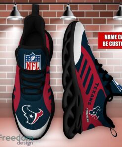 Striped Custom Name Sneakers Houston Texans NFL Max Soul Shoes For Men And Women Product Photo 3