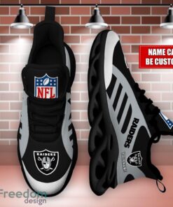 Striped Custom Name Sneakers Las Vegas Raiders NFL Max Soul Shoes For Men And Women Product Photo 3