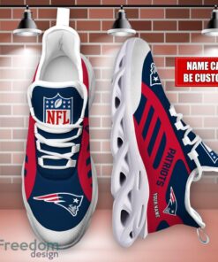 Striped Custom Name Sneakers New England Patriots NFL Max Soul Shoes For Men And Women Product Photo 4