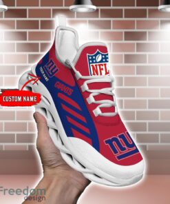 Striped Custom Name Sneakers New York Giants NFL Max Soul Shoes For Men And Women Product Photo 2