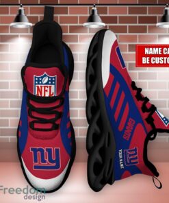 Striped Custom Name Sneakers New York Giants NFL Max Soul Shoes For Men And Women Product Photo 3