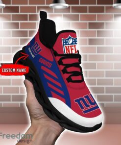 Striped Custom Name Sneakers New York Giants NFL Max Soul Shoes For Men And Women