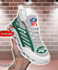 Striped Custom Name Sneakers New York Jets NFL Max Soul Shoes For Men And Women Product Photo 2