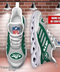 Striped Custom Name Sneakers New York Jets NFL Max Soul Shoes For Men And Women Product Photo 4