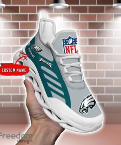 Striped Custom Name Sneakers Philadelphia Eagles NFL Max Soul Shoes For Men And Women Product Photo 2