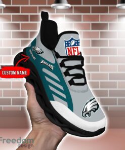 Striped Custom Name Sneakers Philadelphia Eagles NFL Max Soul Shoes For Men And Women