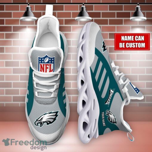 Striped Custom Name Sneakers Philadelphia Eagles NFL Max Soul Shoes For Men And Women Product Photo 4