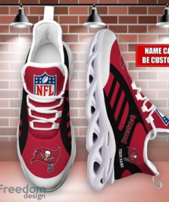 Striped Custom Name Sneakers Tampa Bay Buccaneers NFL Max Soul Shoes For Men And Women Product Photo 4