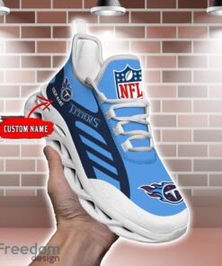 Striped Custom Name Sneakers Tennessee Titans NFL Max Soul Shoes For Men And Women Product Photo 2