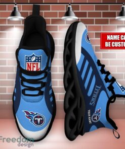 Striped Custom Name Sneakers Tennessee Titans NFL Max Soul Shoes For Men And Women Product Photo 3