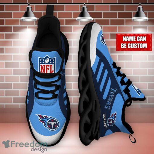 Striped Custom Name Sneakers Tennessee Titans NFL Max Soul Shoes For Men And Women Product Photo 3