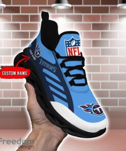 Striped Custom Name Sneakers Tennessee Titans NFL Max Soul Shoes For Men And Women Product Photo 1