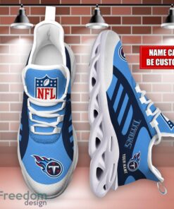 Striped Custom Name Sneakers Tennessee Titans NFL Max Soul Shoes For Men And Women Product Photo 4