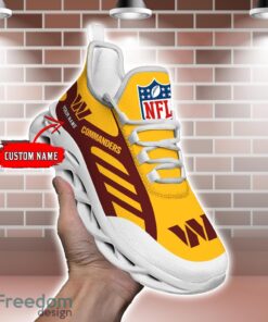 Striped Custom Name Sneakers Washington Commanders NFL Max Soul Shoes For Men And Women Product Photo 2