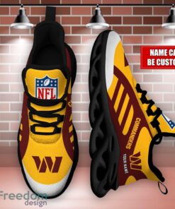 Striped Custom Name Sneakers Washington Commanders NFL Max Soul Shoes For Men And Women Product Photo 3