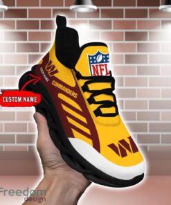 Striped Custom Name Sneakers Washington Commanders NFL Max Soul Shoes For Men And Women