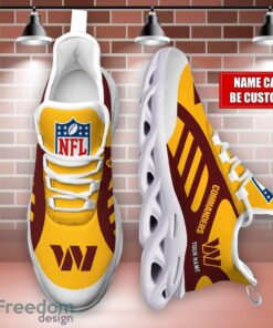 Striped Custom Name Sneakers Washington Commanders NFL Max Soul Shoes For Men And Women Product Photo 4