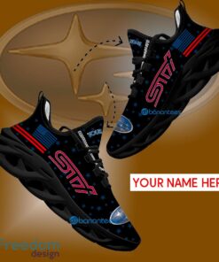 Subaru STI Car Racing Sport Sneaker Contemporary Custom Name Gift Max Soul Shoes USA Flag Star New For Fans - Subaru STI Car Racing Running Shoes New Trending Personalized Photo 1