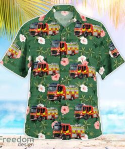 Suffolk, England, Suffolk Fire and Rescue Service Beach Hawaiian Shirt Product Photo 2