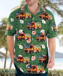 Suffolk, England, Suffolk Fire and Rescue Service Beach Hawaiian Shirt Product Photo 3