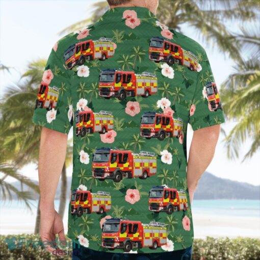 Suffolk, England, Suffolk Fire and Rescue Service Beach Hawaiian Shirt Product Photo 4