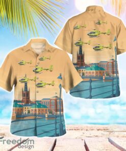 Sweden, Babcock Scandinavian AirAmbulance, EC135 Helicopters Hawaiian Shirt Summer Beach Gift Product Photo 1