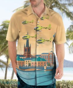 Sweden, Babcock Scandinavian AirAmbulance, EC135 Helicopters Hawaiian Shirt Summer Beach Gift Product Photo 4