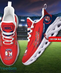 Sydney Roosters NRL Max Soul Shoes Sneakers Sport Gift For Fans Running Shoes Custom Name Product Photo 2