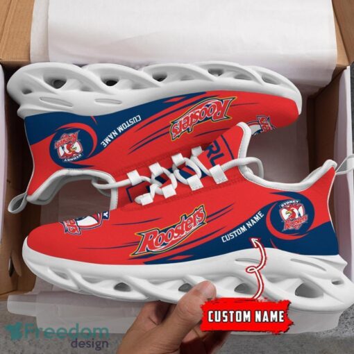 Sydney Roosters NRL Max Soul Shoes Sneakers Sport Gift For Fans Running Shoes Custom Name Product Photo 3