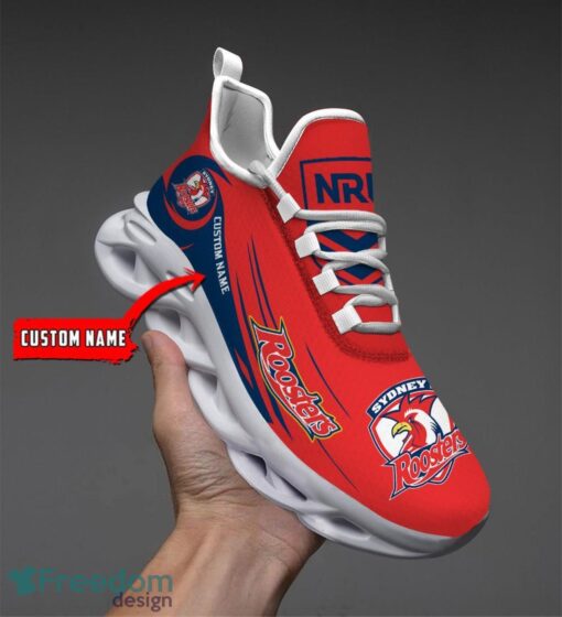 Sydney Roosters NRL Max Soul Shoes Sneakers Sport Gift For Fans Running Shoes Custom Name Product Photo 1