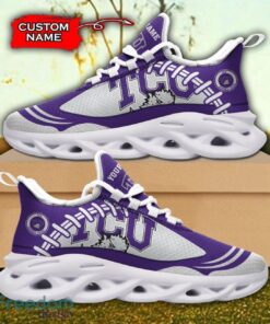 TCU Horned Frogs NCAA Max Soul Shoes Big Logo And Custom Name Sneakers For Men Women Product Photo 2