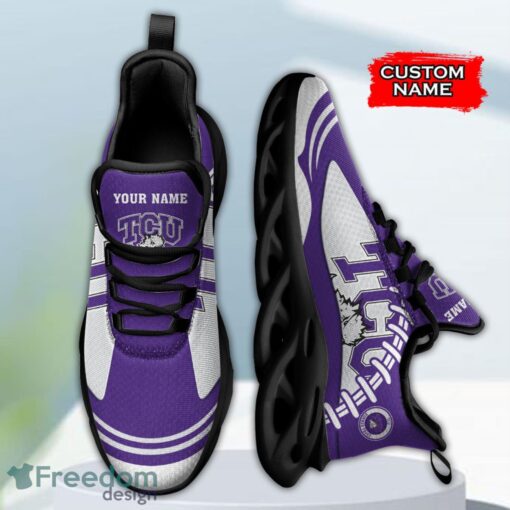 TCU Horned Frogs NCAA Max Soul Shoes Big Logo And Custom Name Sneakers For Men Women Product Photo 3