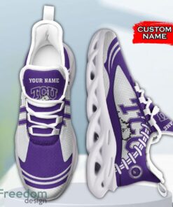 TCU Horned Frogs NCAA Max Soul Shoes Big Logo And Custom Name Sneakers For Men Women Product Photo 4