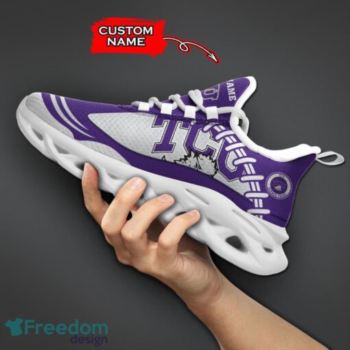 TCU Horned Frogs NCAA Max Soul Shoes Big Logo And Custom Name Sneakers For Men Women Product Photo 5