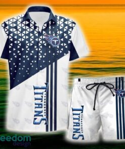 Tennessee Titans Triangle Abstract Pattern Hawaii Shirt and Shorts Summer For Beach Fans