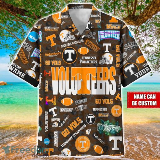 Tennessee Volunteers Logo Hawaiian Shirt For Fans Trending Beach Shirt Custom Name Product Photo 1