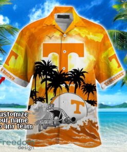 Tennessee Volunteers NCAA Hawaiian Shirt Coconut Tree Waves Beach Hawaii Shirt Custom Name For Fans Product Photo 2