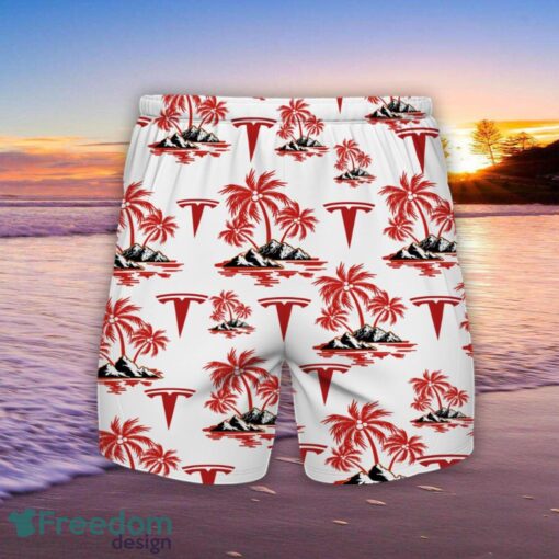 Tesla Hawaiian Shirt And Shorts Beach Lover Gift Hawaii Shirt For Men And Women Product Photo 2