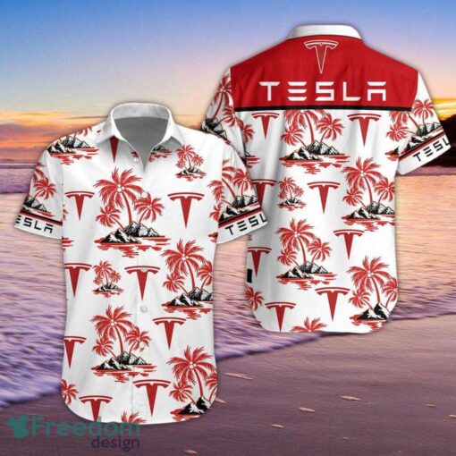 Tesla Hawaiian Shirt And Shorts Beach Lover Gift Hawaii Shirt For Men And Women Product Photo 1