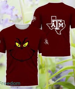 Texas A&M Aggies Grinch Face All Over Printed 3D T-Shirt Sweatshirt Hoodie Product Photo 3