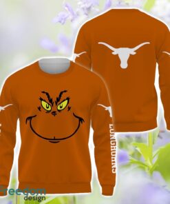 Texas Longhorns Grinch Face All Over Printed 3D T-Shirt Sweatshirt Hoodie Product Photo 2