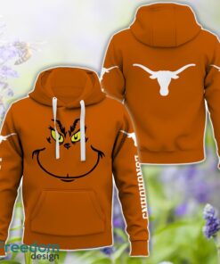 Texas Longhorns Grinch Face All Over Printed 3D T-Shirt Sweatshirt Hoodie