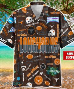 Texas Longhorns Logo Hawaiian Shirt For Fans Trending Beach Shirt Custom Name Product Photo 1