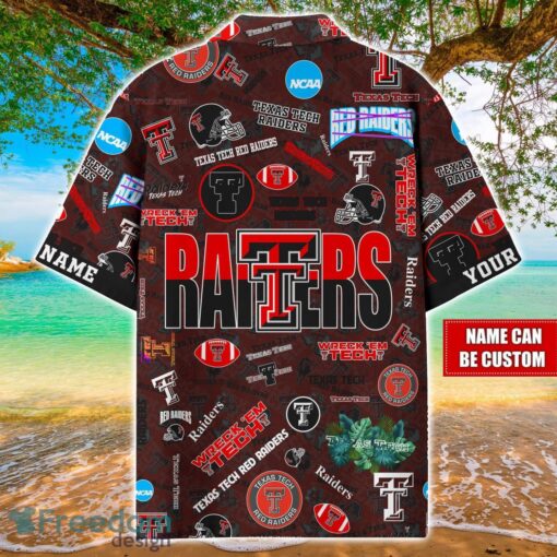 Texas Tech Red Raiders Logo Hawaiian Shirt For Fans Trending Beach Shirt Custom Name Product Photo 2