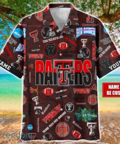 Texas Tech Red Raiders Logo Hawaiian Shirt For Fans Trending Beach Shirt Custom Name Product Photo 1