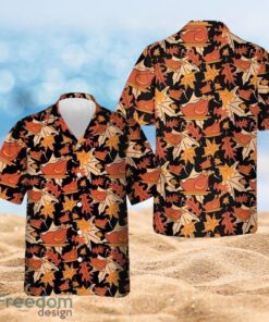 Thanksgiving Autumnal Leaves With Turkey Meat Full Over Print Hawaiian Shirt