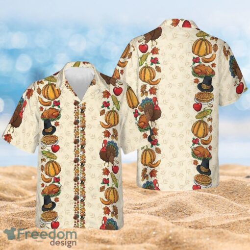 Thanksgiving Dinner Short Sleeve Gifts For Thanksgiving Full Over Print Hawaiian Shirt Product Photo 1