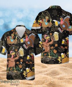 Thanksgiving Drunk Turkey Funny Thanksgiving Gifts Full Over Print Hawaiian Shirt