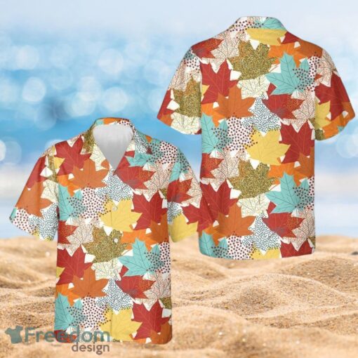 Thanksgiving Fall Maple Leaves Full Over Print Hawaiian Shirt Product Photo 1