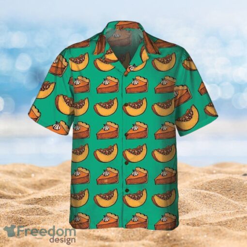 Thanksgiving Pumpkin Pie Cream Design Thanksgiving Gifts Full Over Print Hawaiian Shirt Product Photo 1